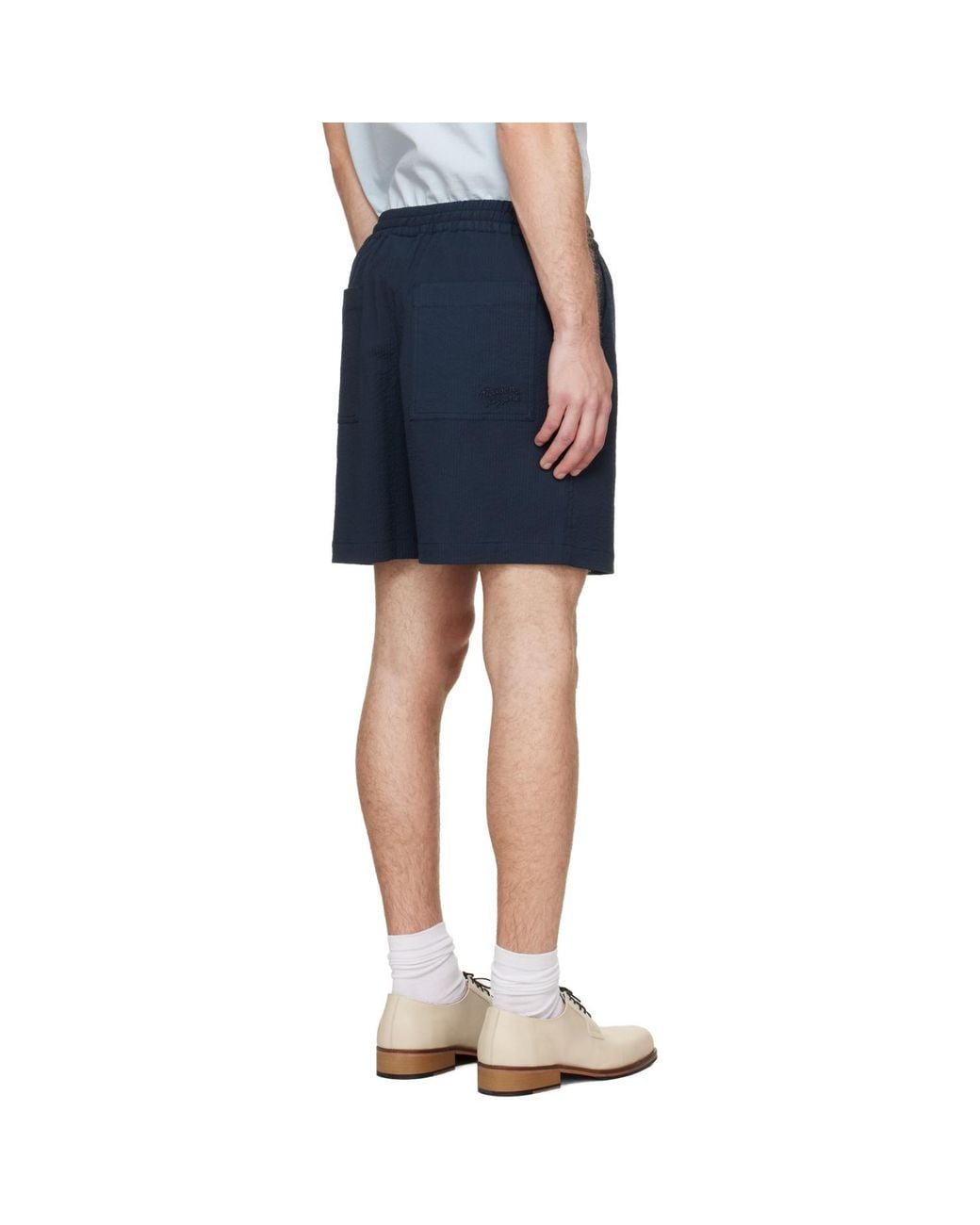 Maison Kitsuné Blue Elasticated Shorts for men