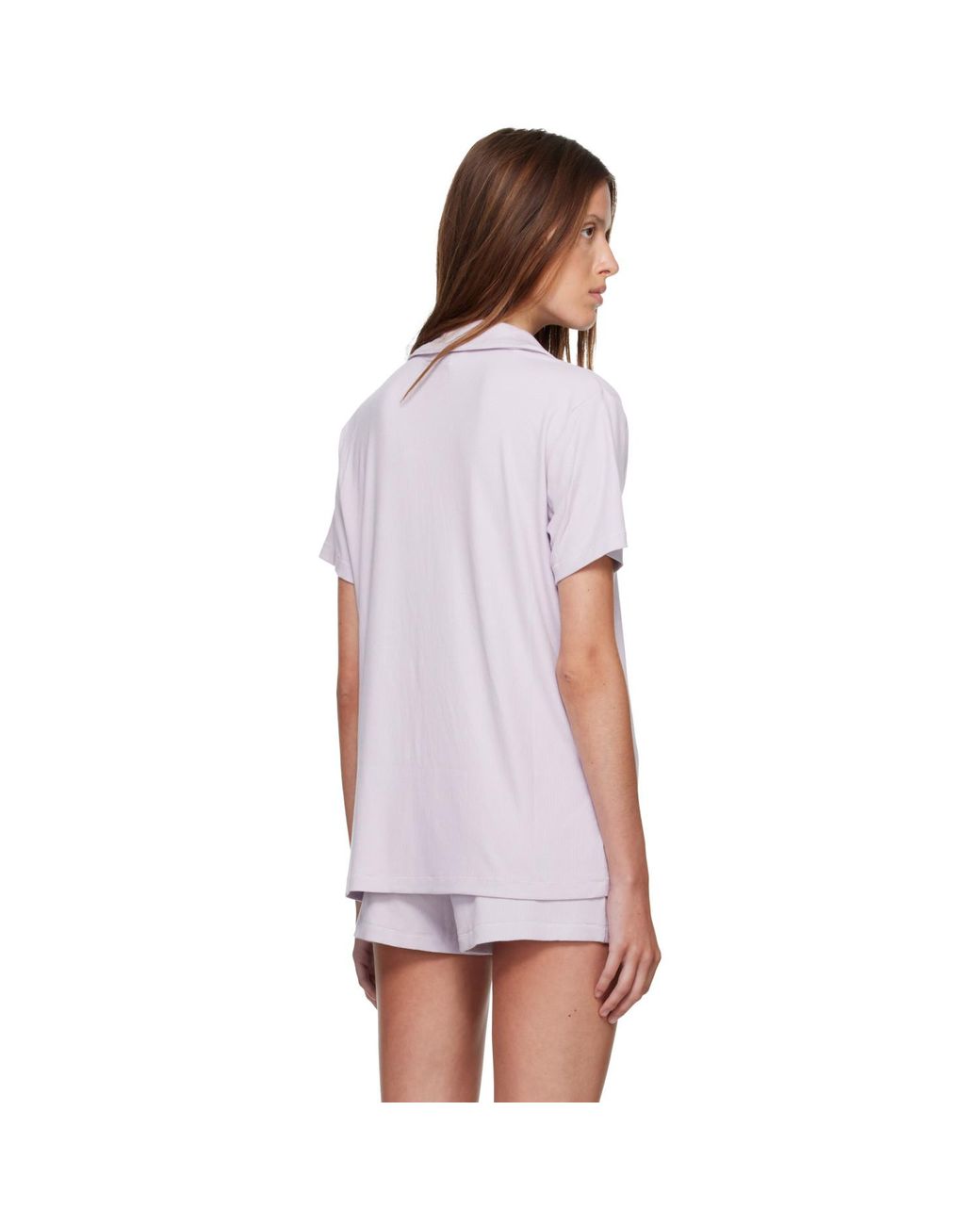 Skims Purple Soft Lounge Short Sleep Pyjama Set