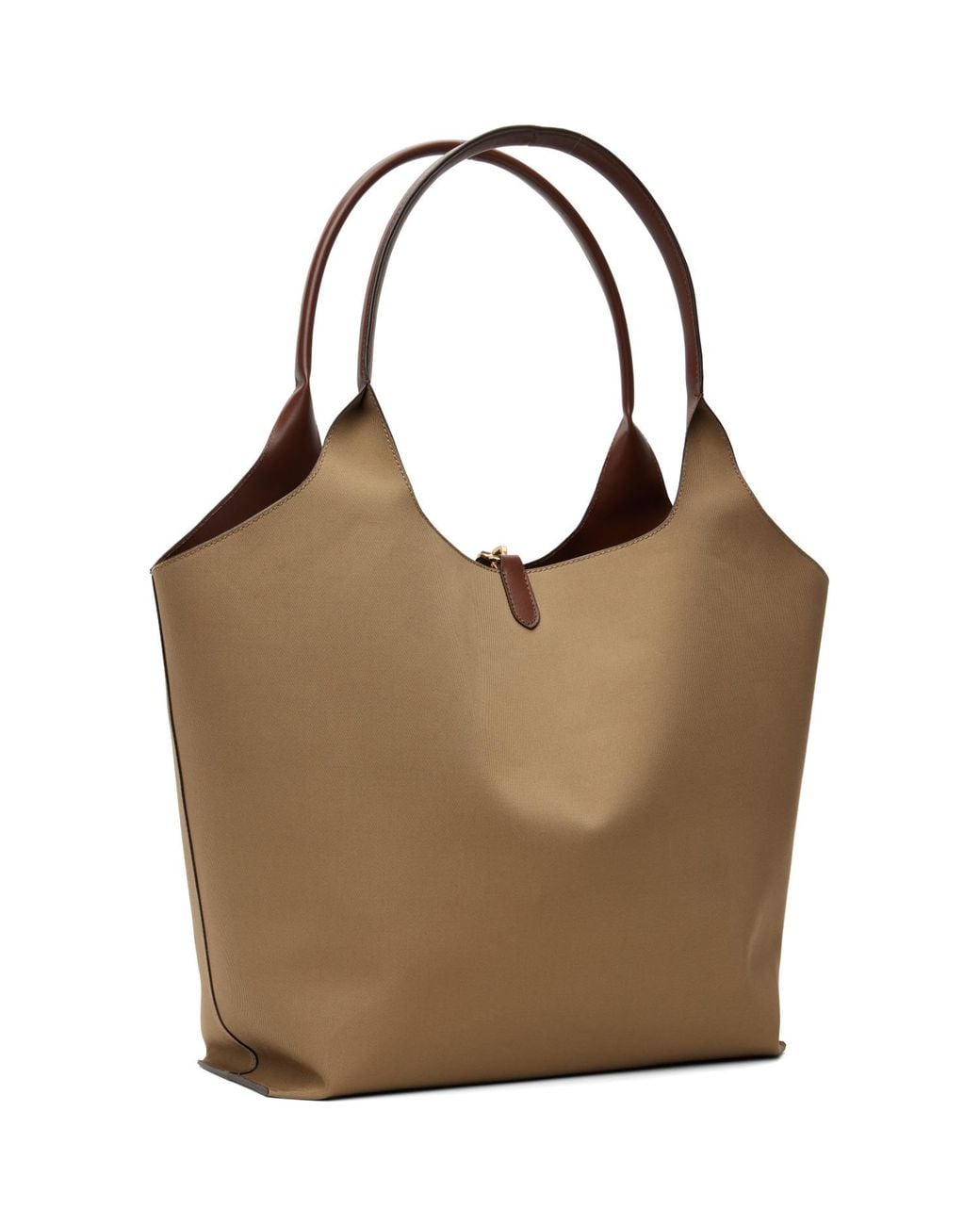 Stella McCartney Brown Khaki Logo Reversible Tote