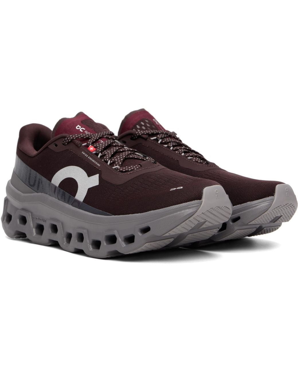 On Shoes Brown Burgundy Cloudmster 1 Sneakers for men