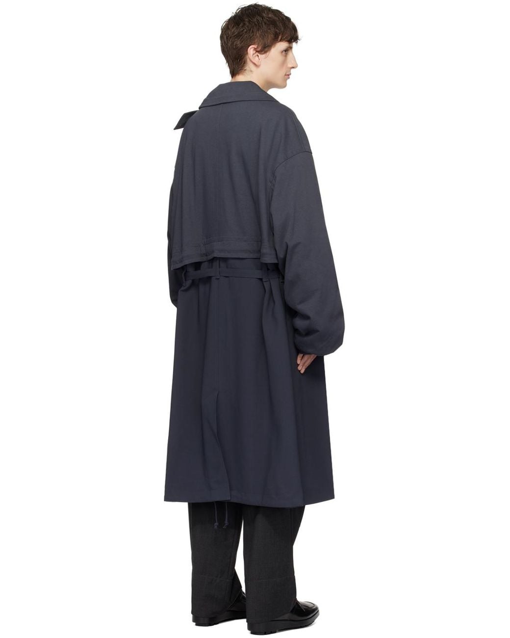 メンズ Kiko Kostadinov グレー Hecuba コート ブラック | Lyst