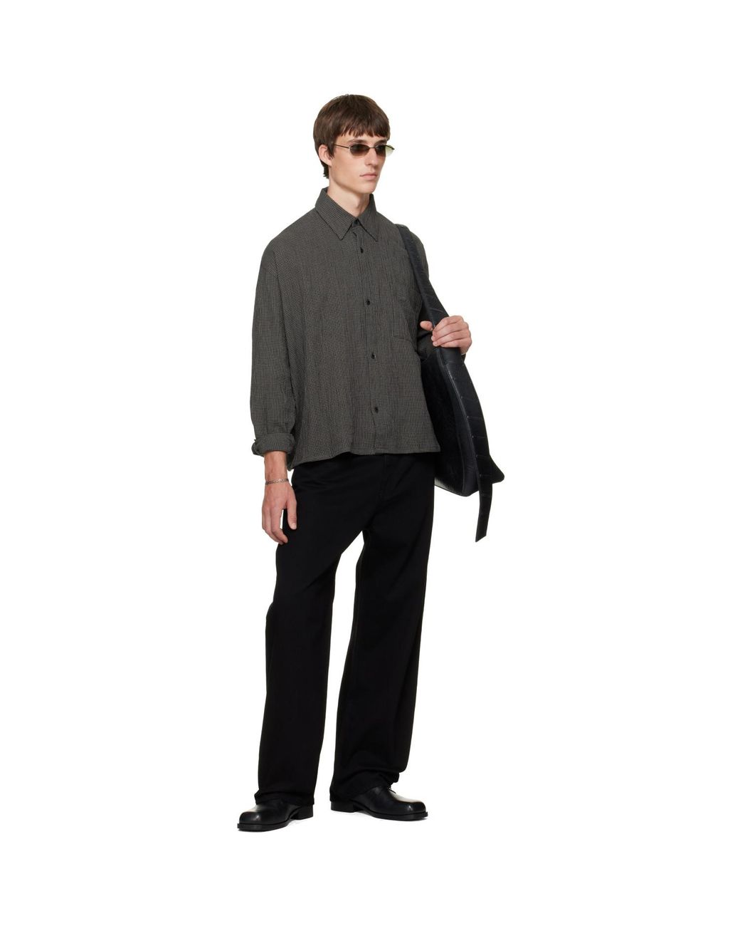 Won Hundred Gray Maza Shirt for men