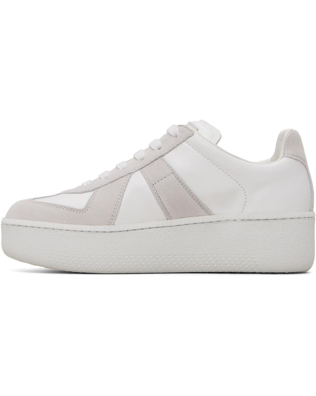 Maison Margiela White Taupe Replica Wedge Sneakers