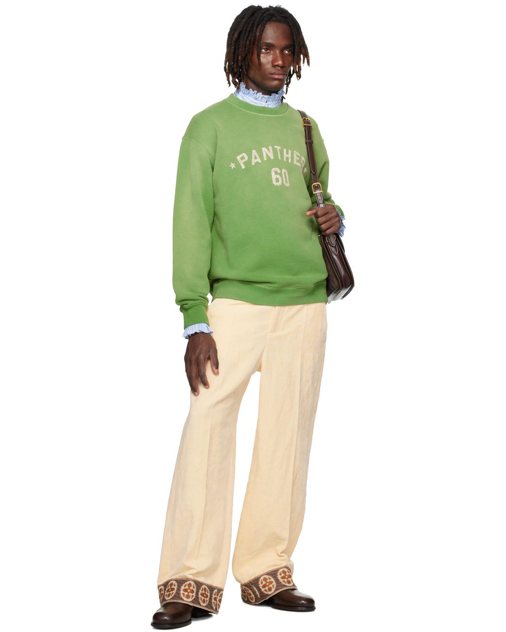 Valentino Natural Flocked Trousers for men