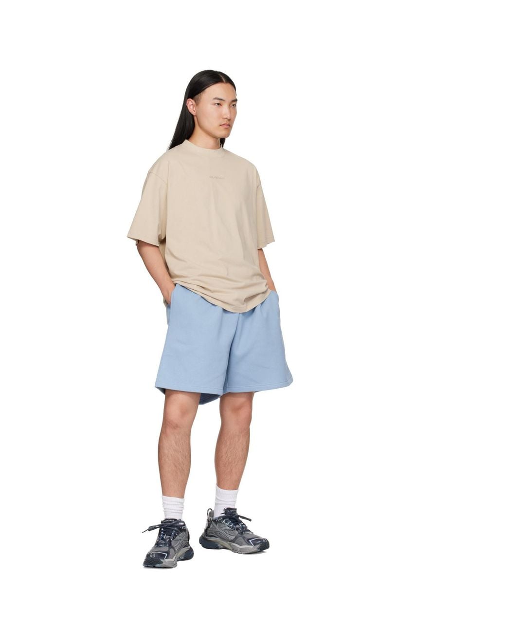Balenciaga Natural Distressed T-shirt for men