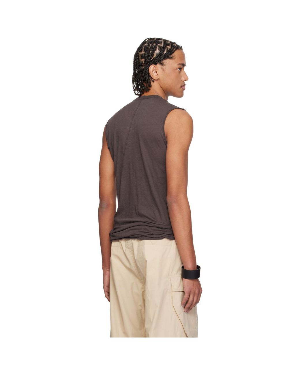 Rick Owens Black Temple Basic Sl Tank Top for men