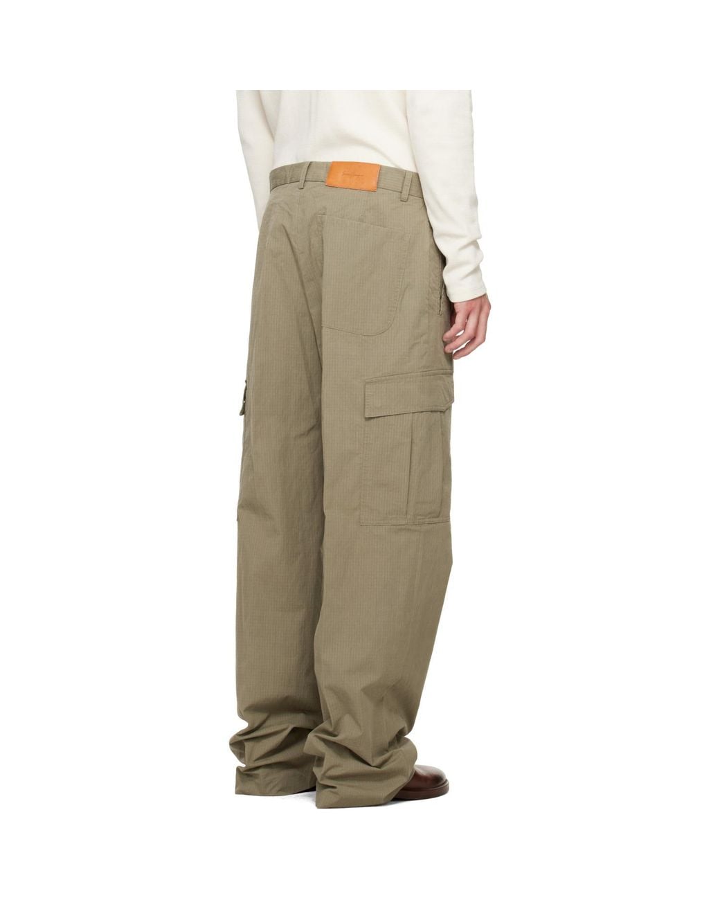 Second/Layer Natural Khaki Ripstop Cargo Pants for men