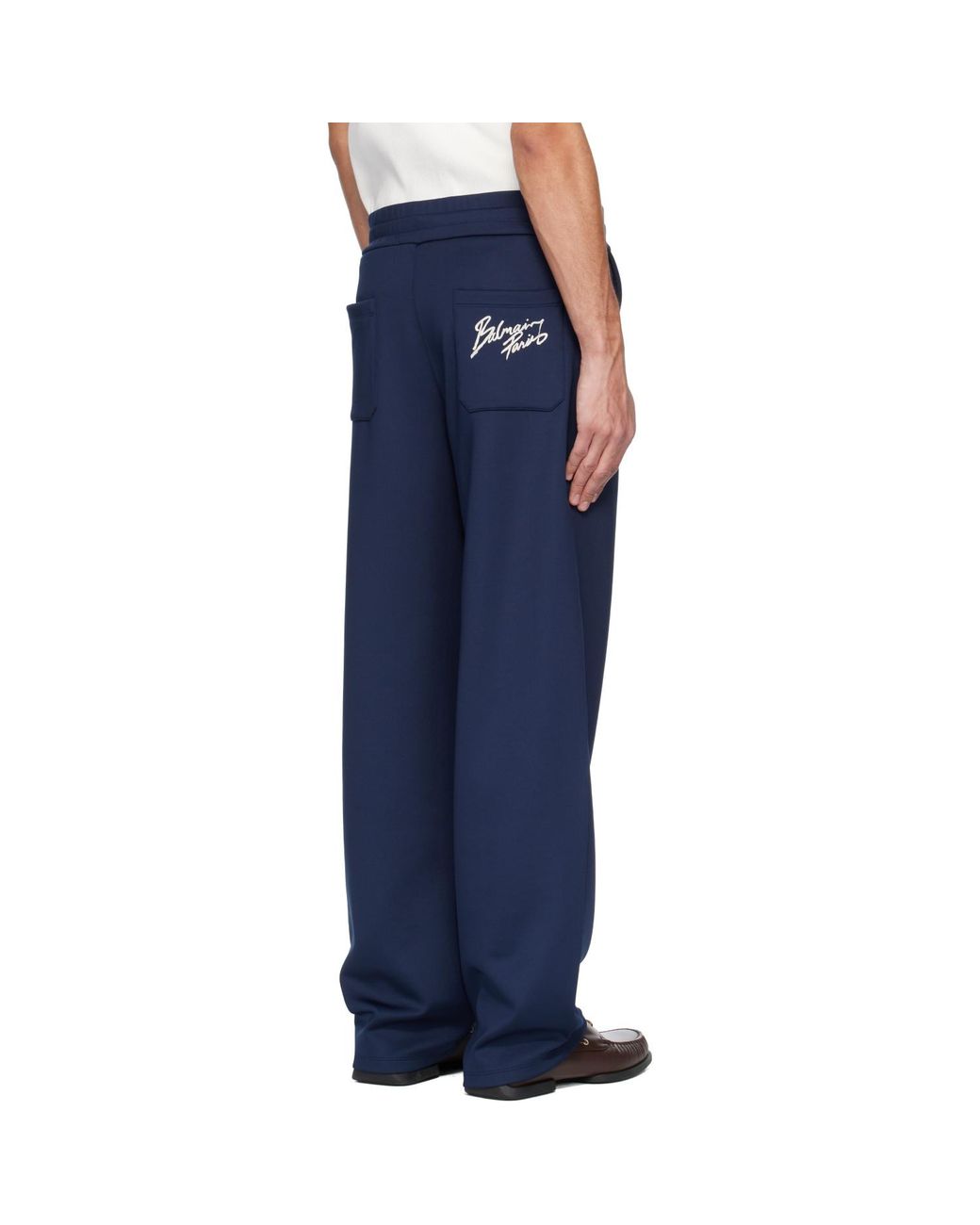 Balmain Blue Signature Sweatpants for men