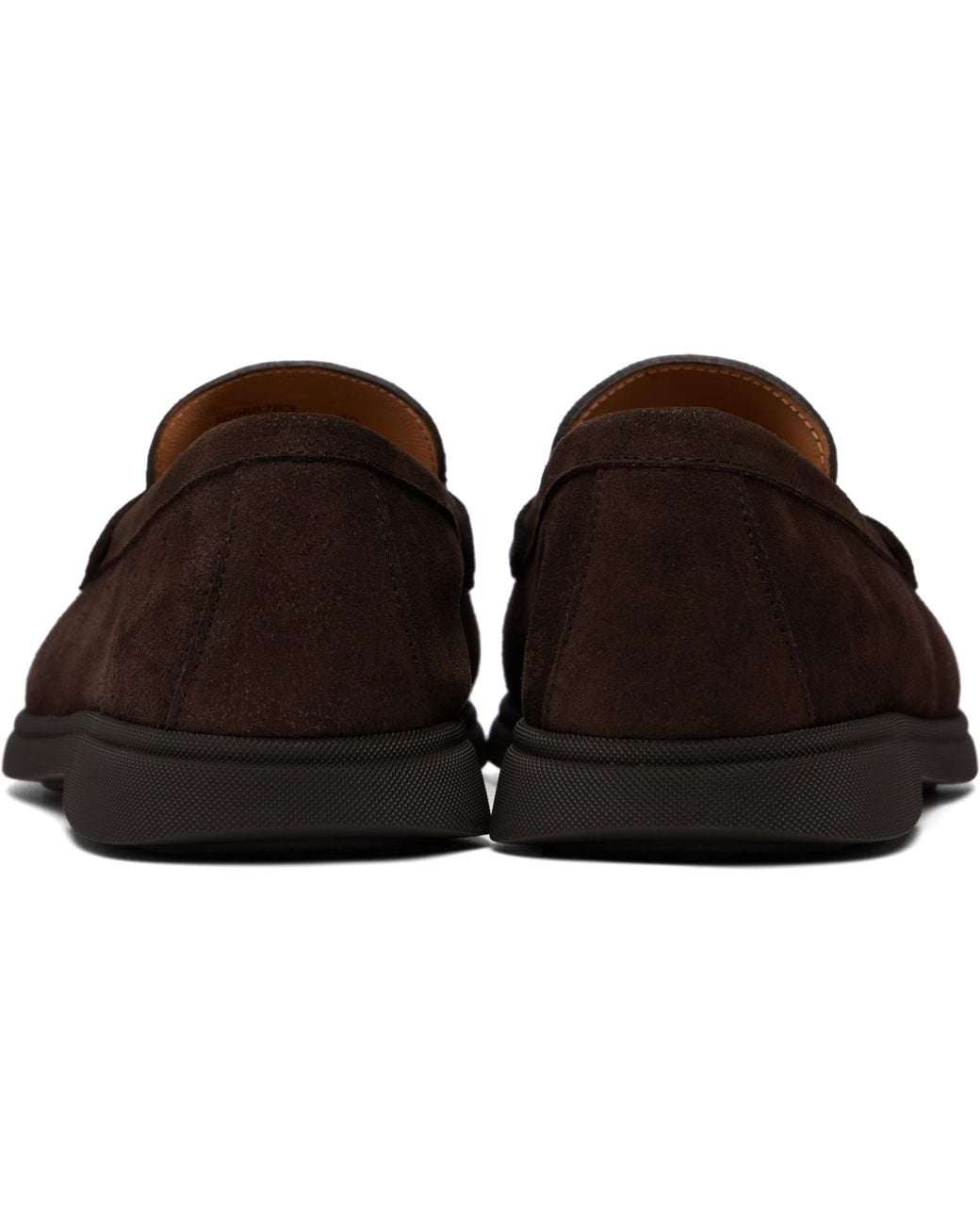 Boss Black Suede Logo Penny Trim Loafers for men