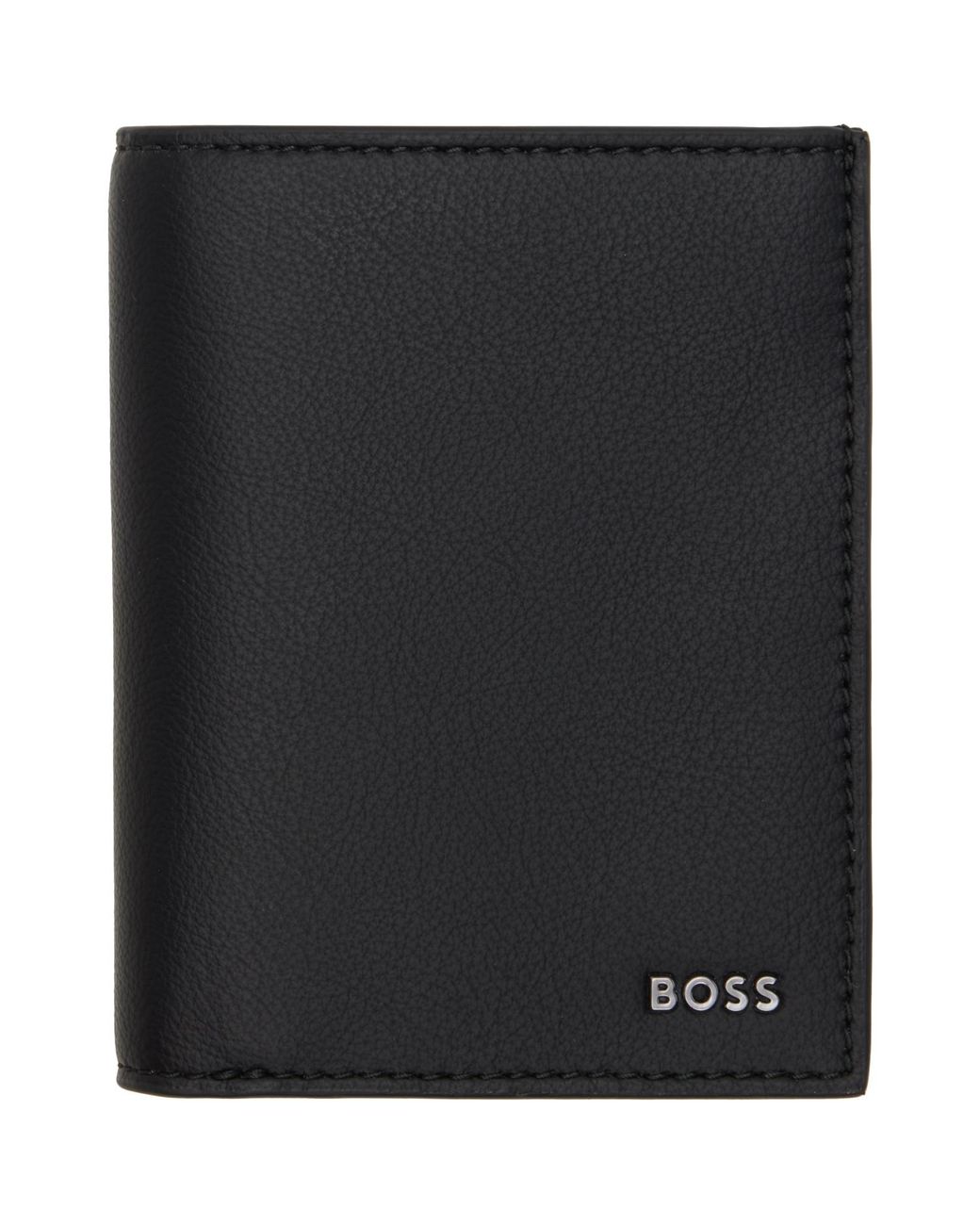 Boss Black Faux-Leather Logo Card Holder for men