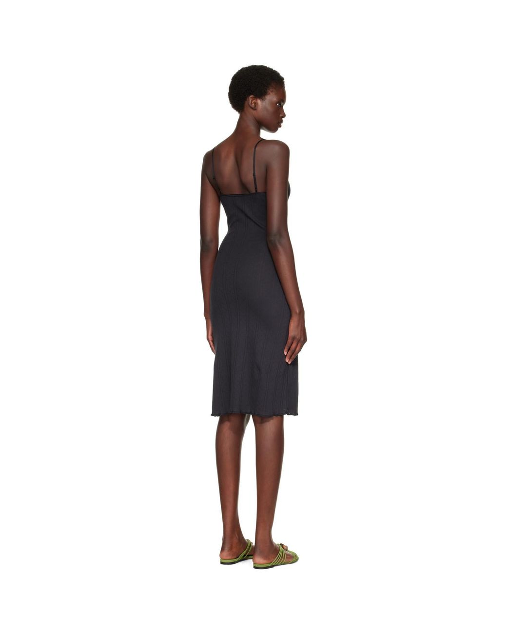 Cou Cou Black 'The Midi Slip' Midi Dress