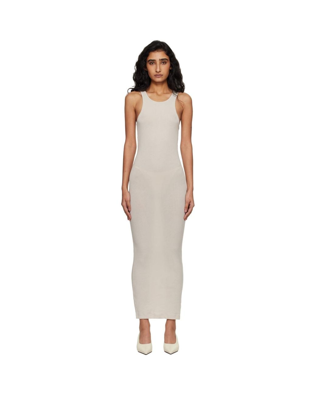 Entire studios Black Off- Muscle Tank Midi Dress