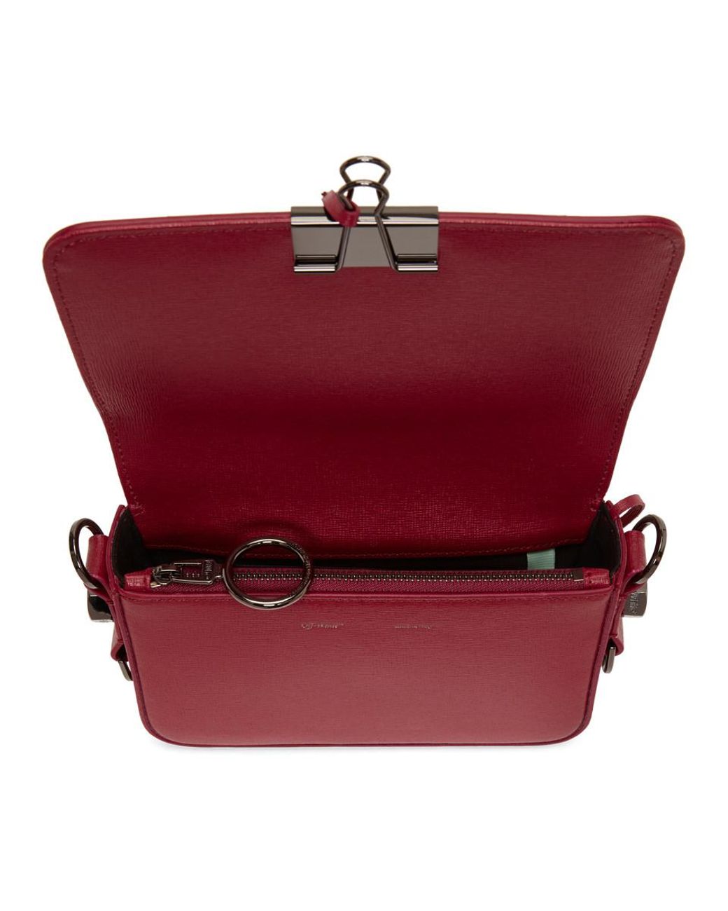 Off white binder clip hotsell bag red