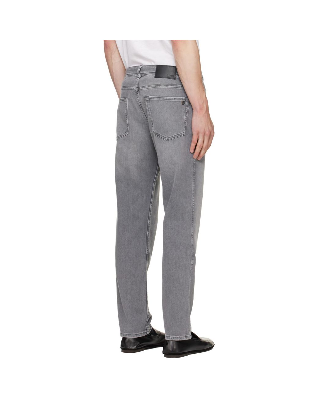 Boss Gray Maine Regular-Fit Comfort-Stretch Jeans for men