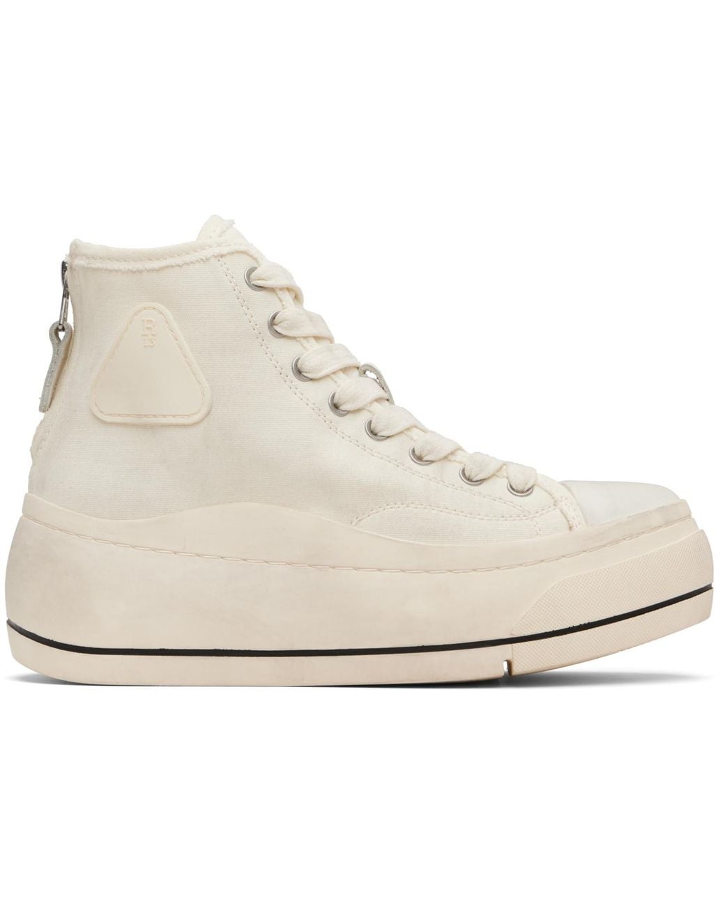 R13 White Off- Kurt High Top Sneakers