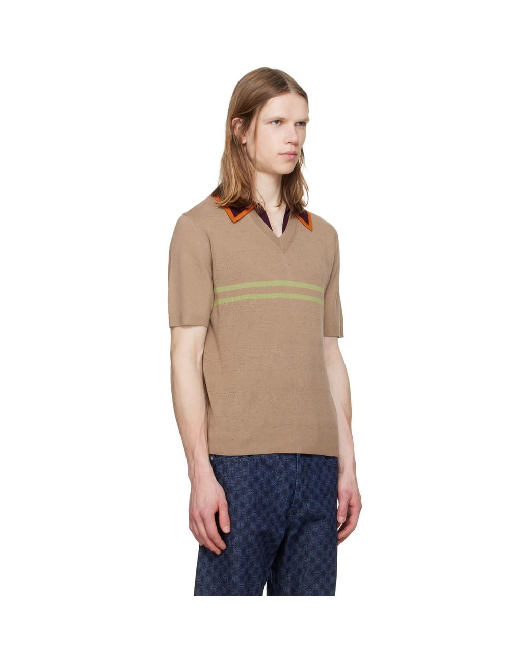 Dries Van Noten Blue Merino Wool Polo for men