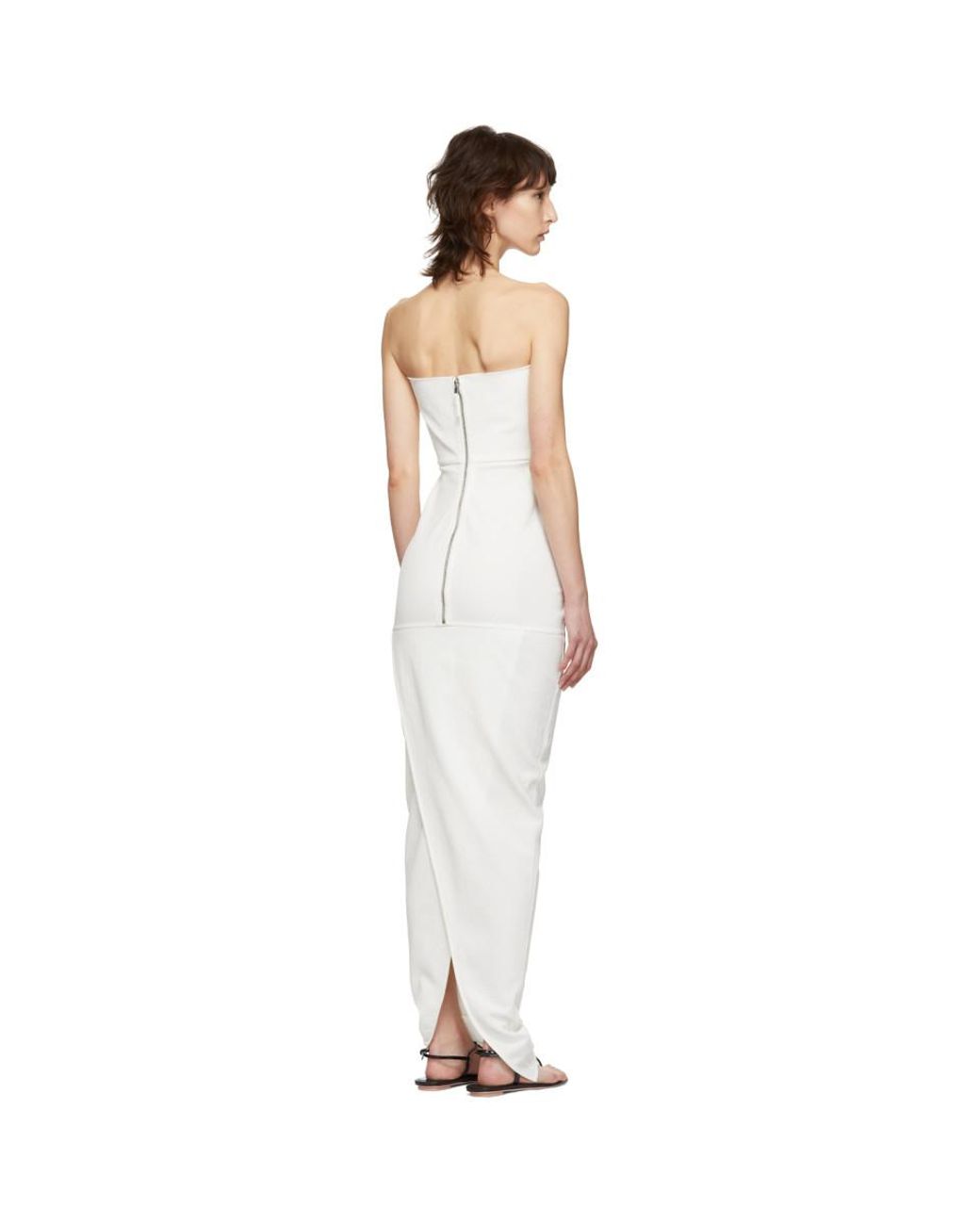 Rick Owens White Bustier Gown | Lyst