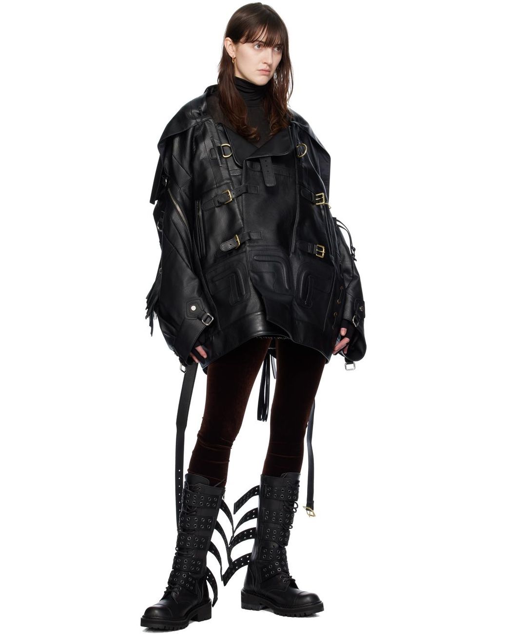 KOJI WATANABE STYLE 黒レザー ノースリーブジャケット KOJI WATANABE STYLE 黒レザー ノースリーブジャケット（Junya