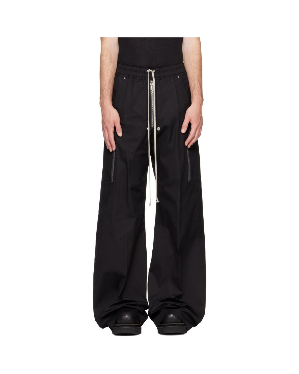 Rick Owens Black Tower Heizer Belas Cargo Pants for men