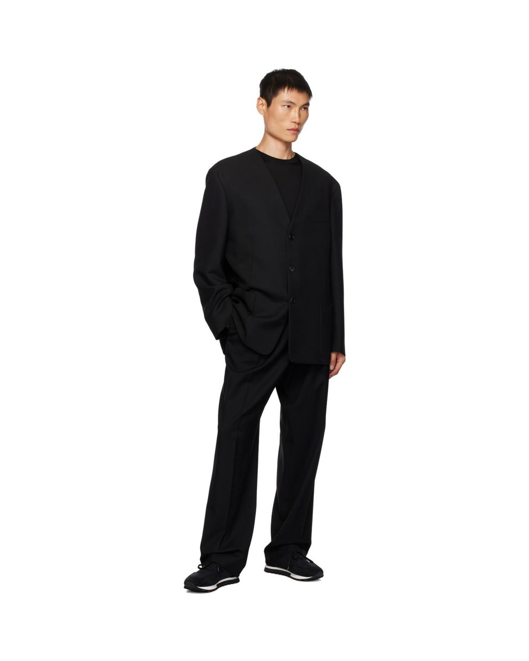 The Row Black Dlomu Wool-Jersey T-Shirt for men