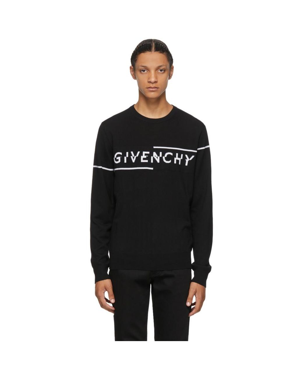 givenchy split logo sweater