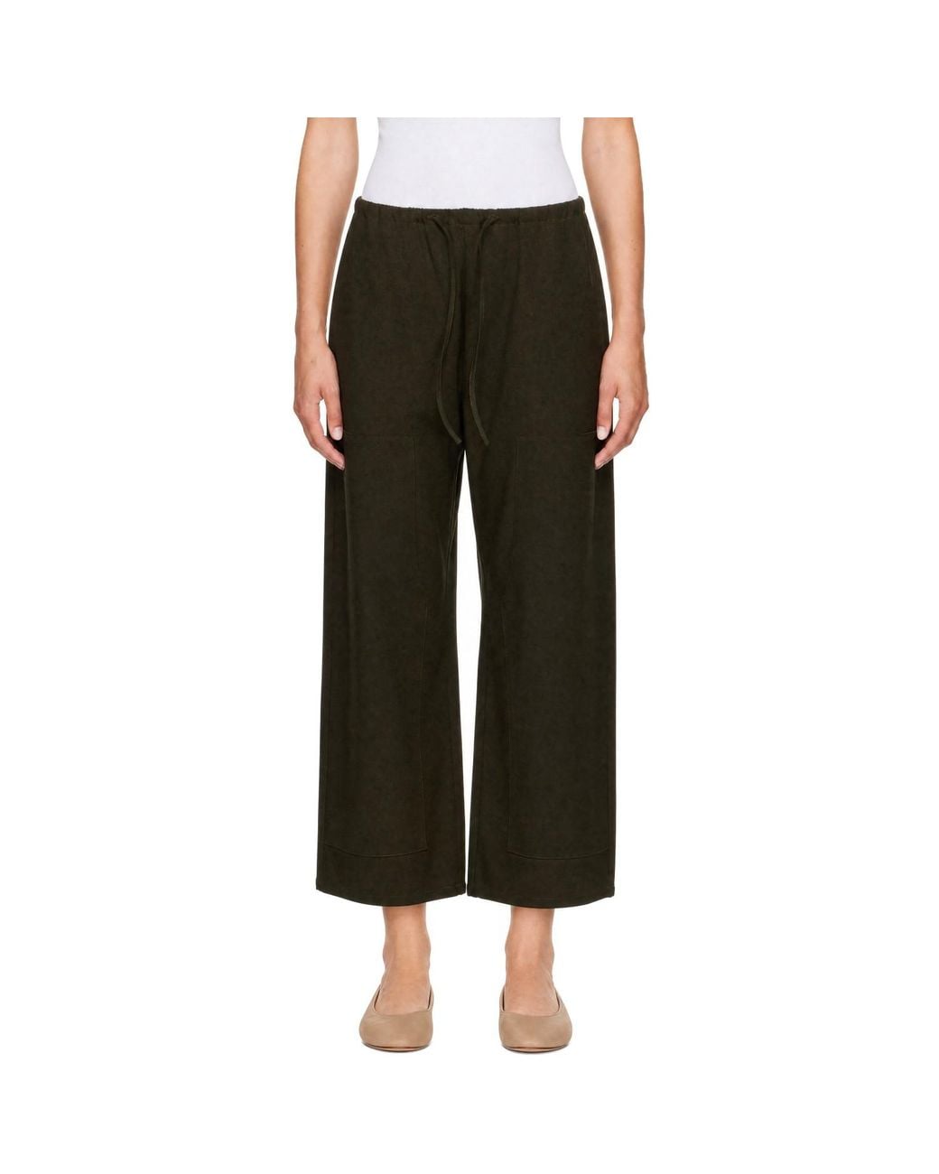 Leset Black Khaki Jane Carpenter Trousers