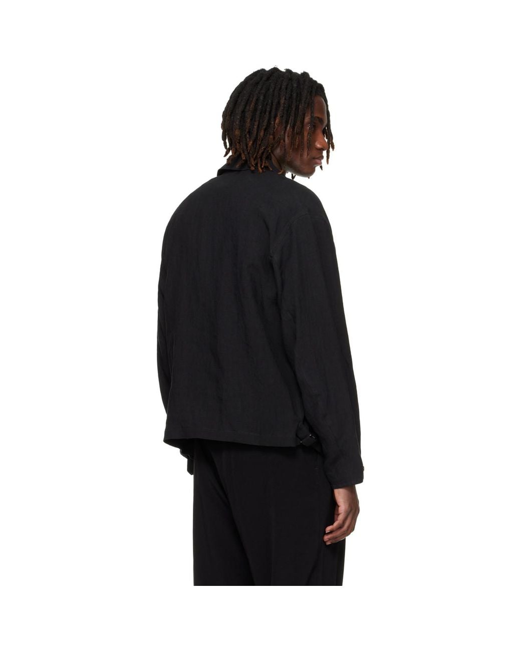 Yohji Yamamoto Black Zip Blouson Jacket for men