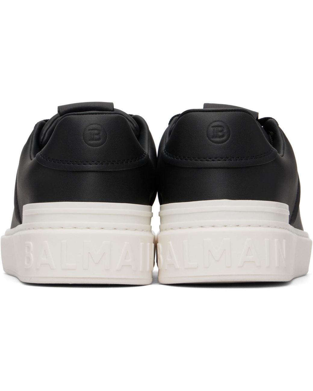 Balmain Black B-Court Calfskin Sneakers for men
