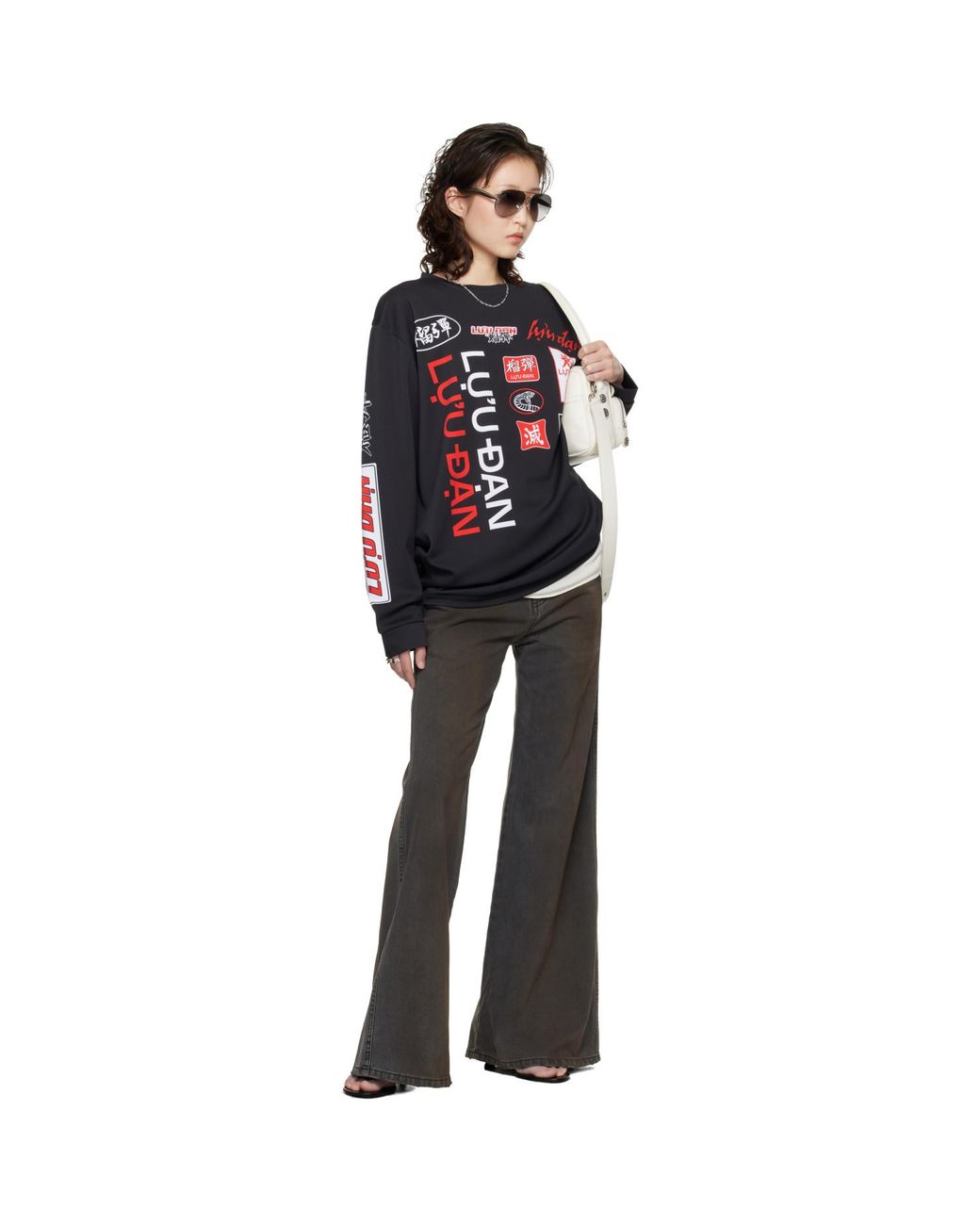 Lu'u Dan Black Oversized Long Sleeve T-Shirt