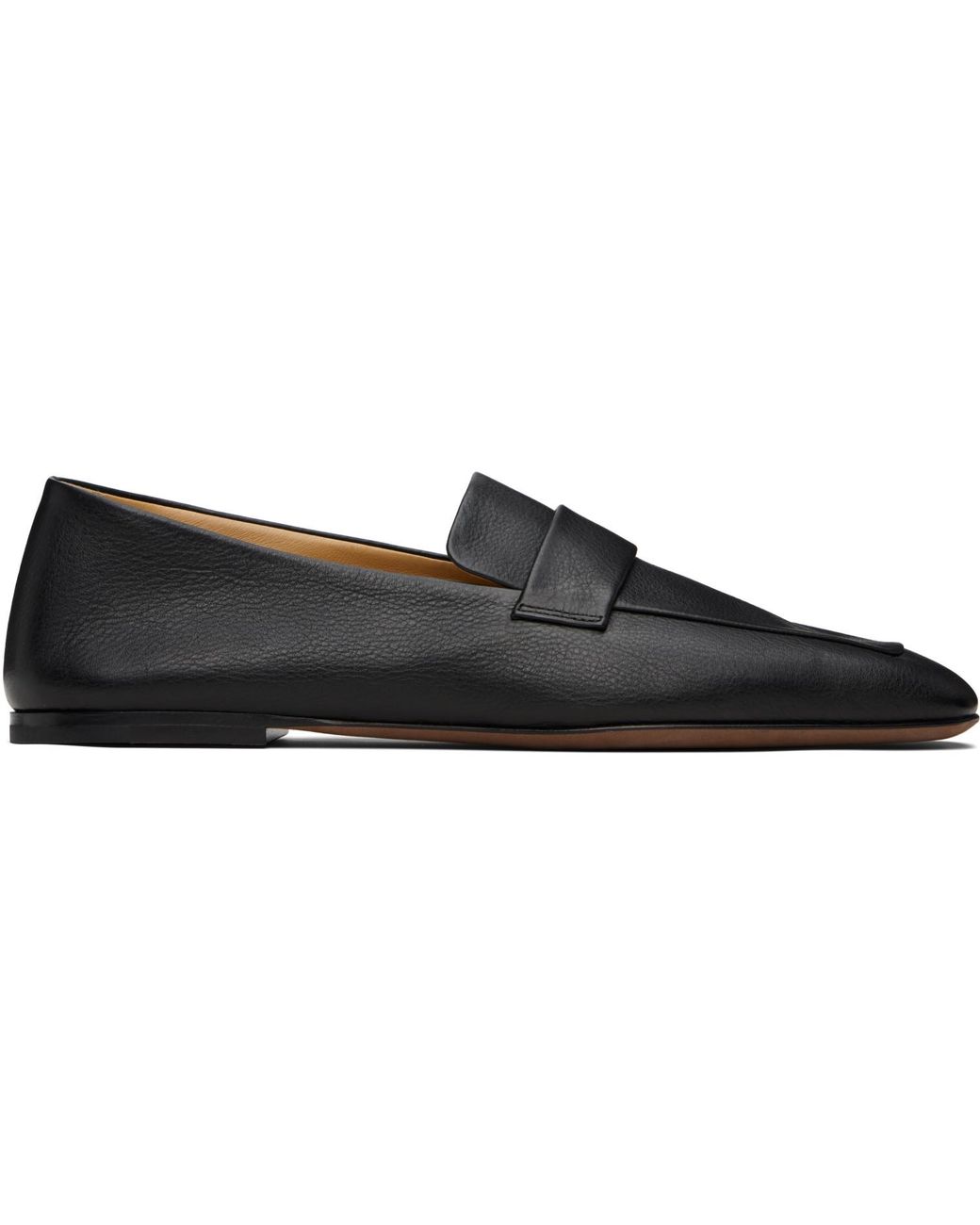 The Row Black Square Loafers