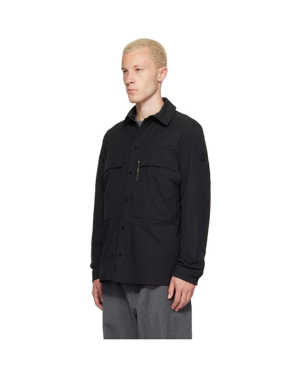 Moncler Black Ripstop Shirt for men
