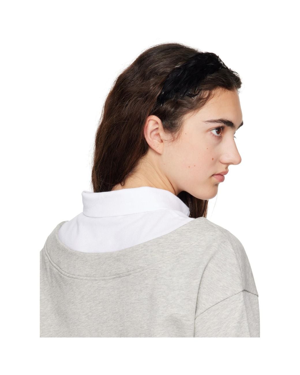 MERRMA White Ssense Exclusive Feather Headband