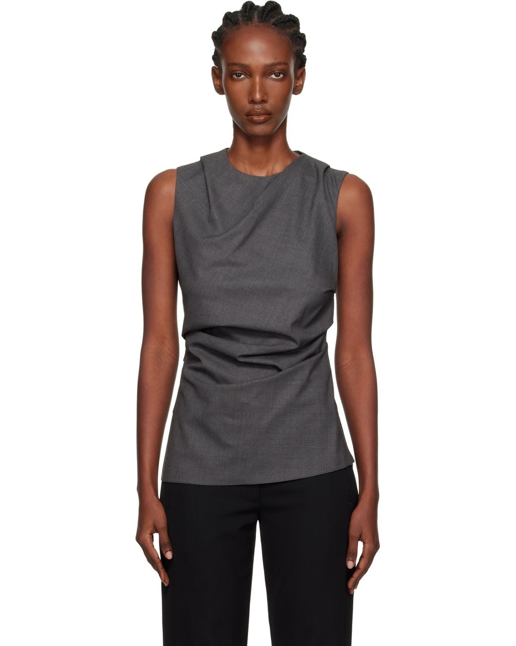 Rohe Sleeveless Twisted Top in Black | Lyst
