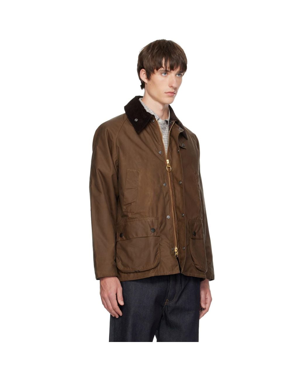 Barbour Brown Bedale Waxed Jacket for men