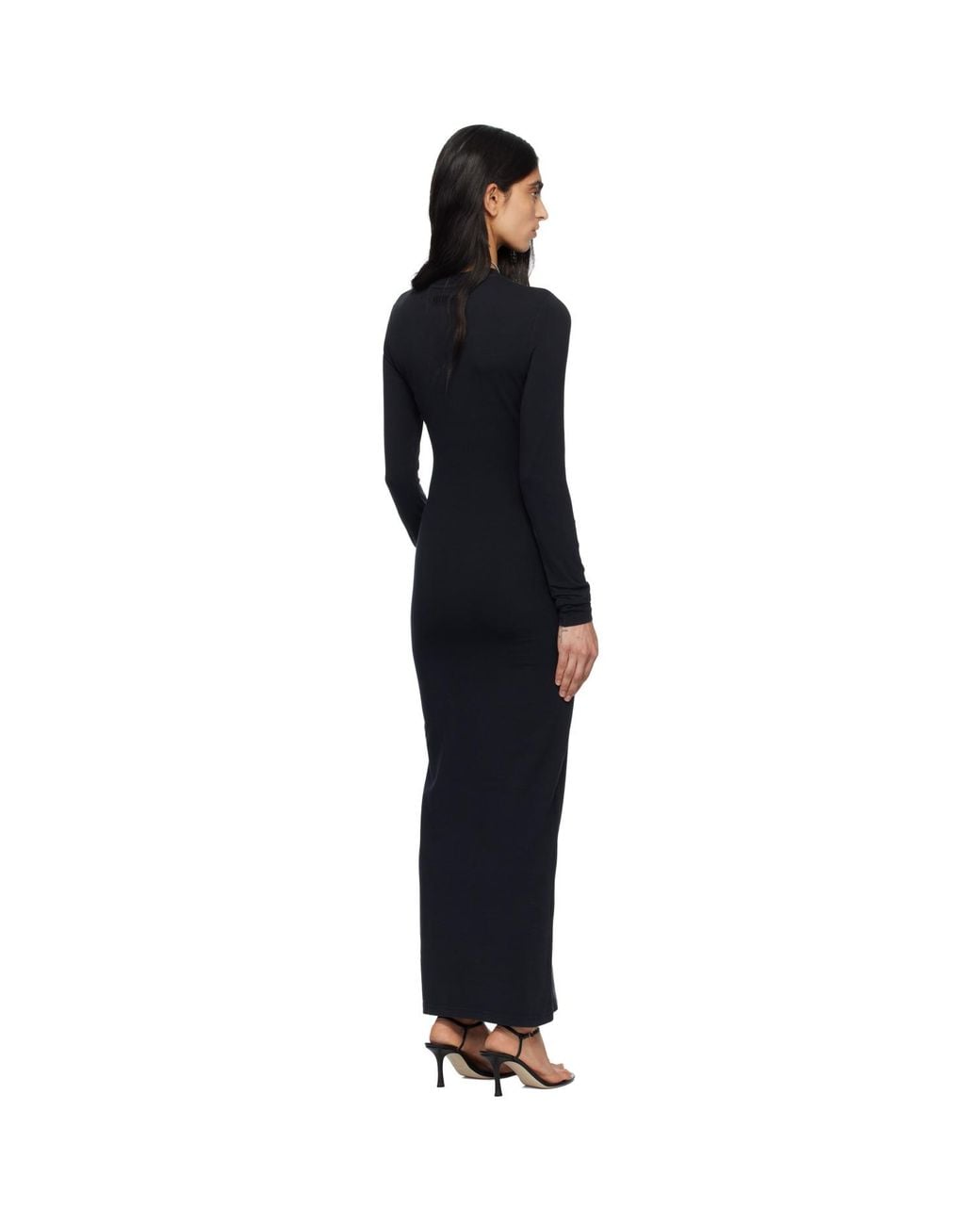 Vetements Black Ribbed Maxi Dress