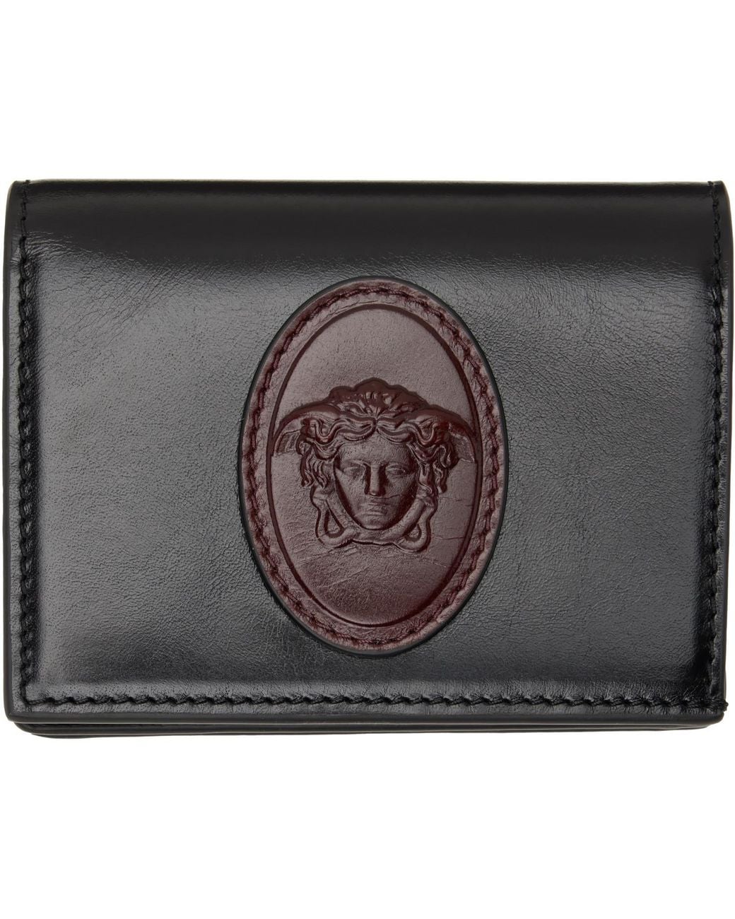 Versace Metallic Roomy Leather Wallet