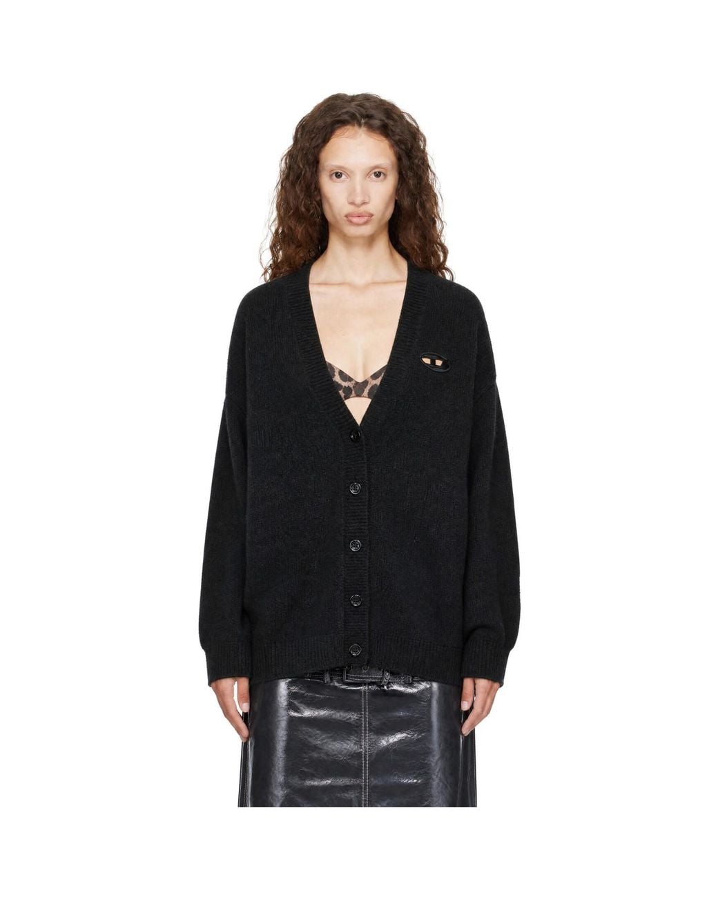DIESEL Black Wool & Alpaca Blend Cardigan