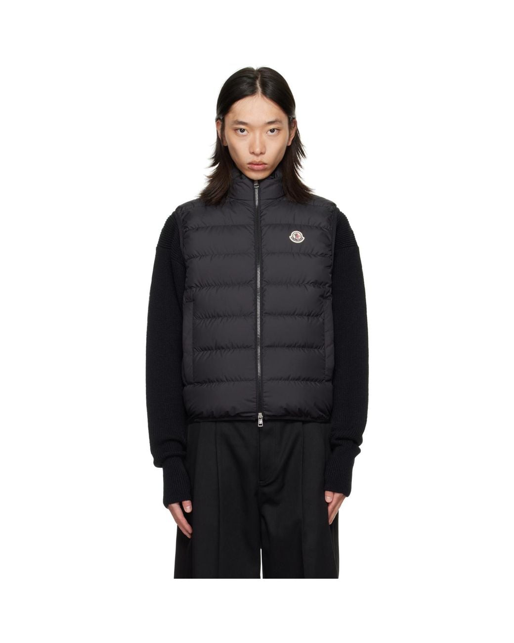 Moncler Black Contrin Down Vest for men