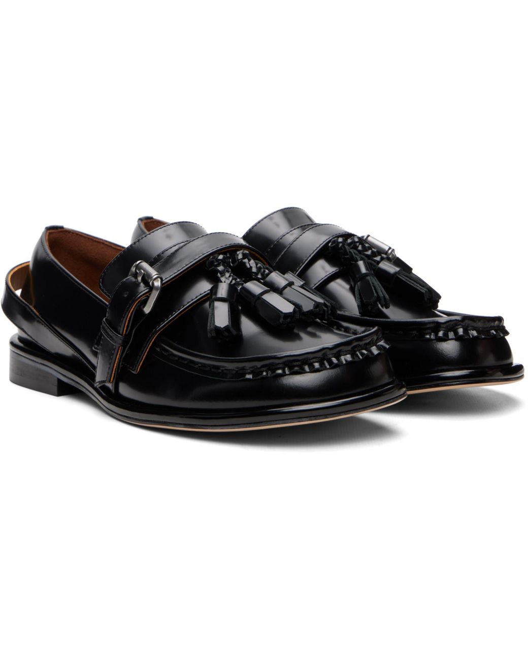ShuShu/Tong Black Tassel Loafers