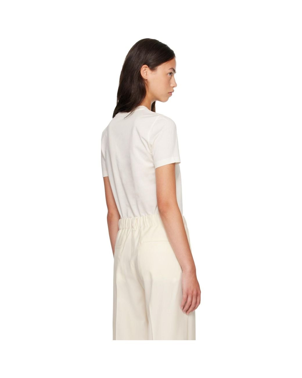 Moncler White Off- S/S Jersey T-Shirt