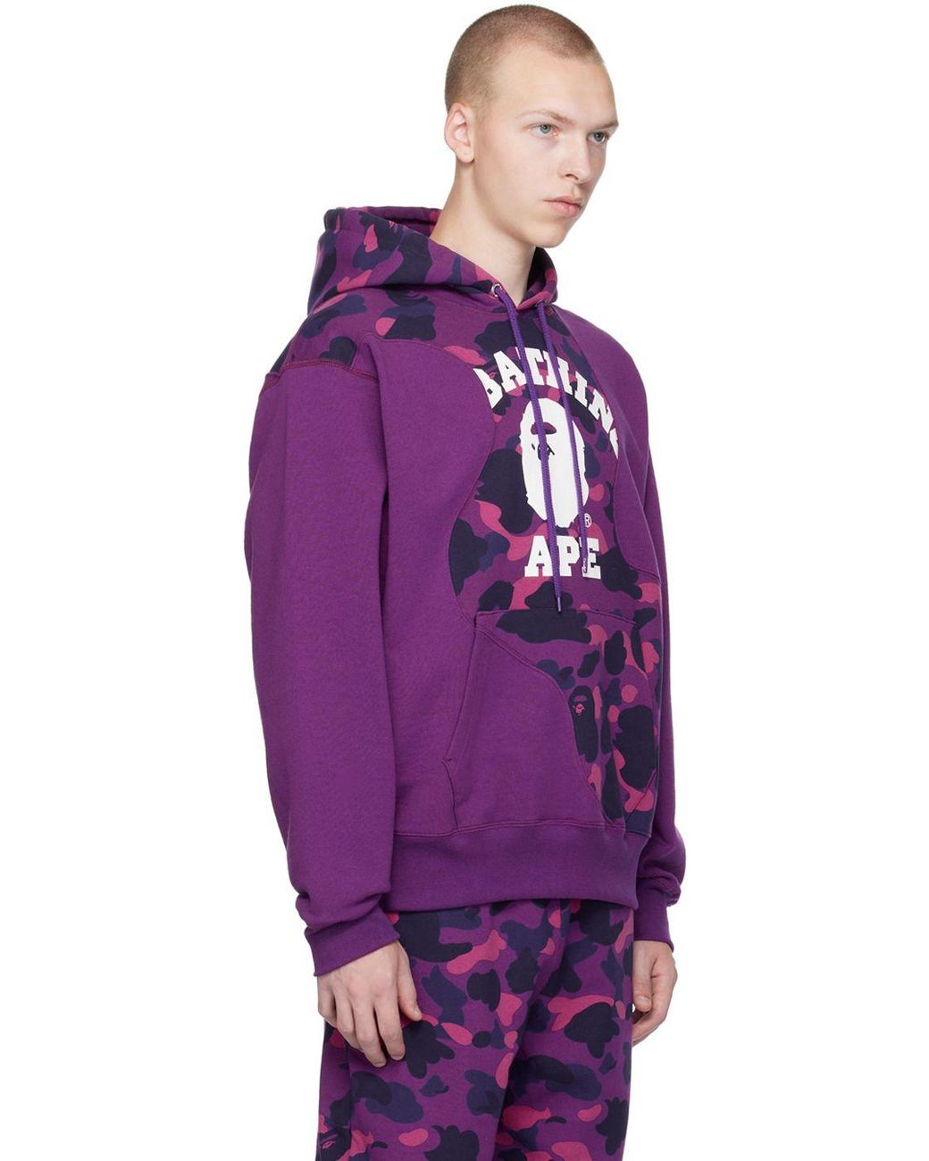 BAPE Color Camo College Pullover Hoodie Navy/Blue Men's - US