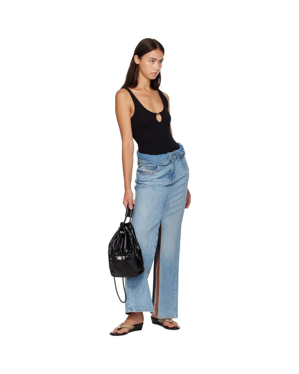 DIESEL Black Scrunch-D Mono Backpack