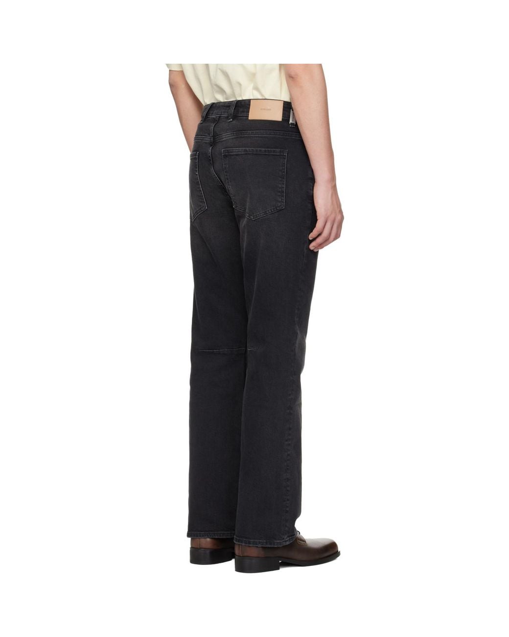 Represent Black Kick Flare Jeans for men