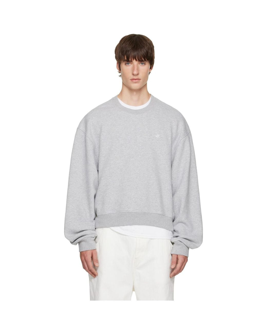 HYACYN Gray Embroidery Sweatshirt for men
