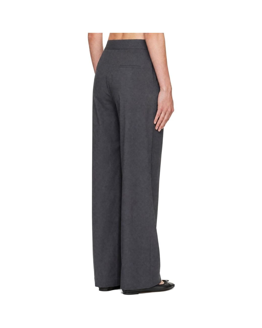 St. Agni Black Relaxed Pleat Trousers