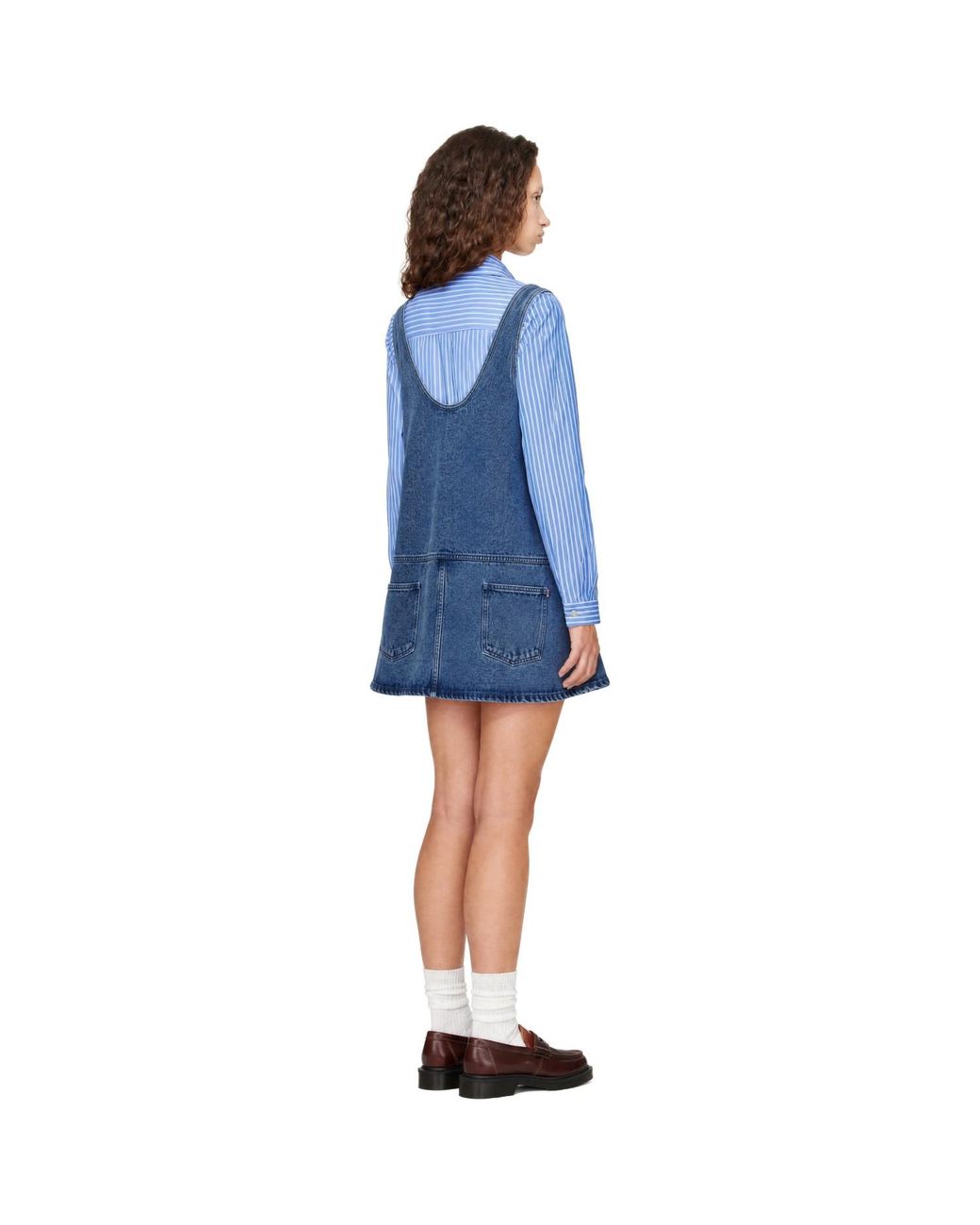 Charles Jeffrey Blue Denim Vest Minidress