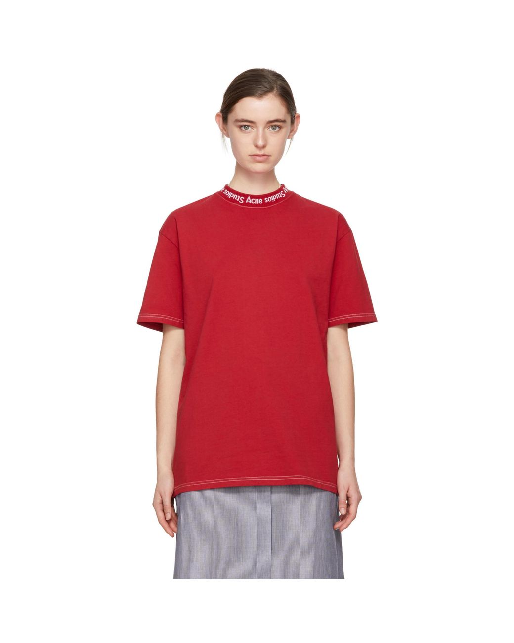 Acne Studios Red Gojina Dyed T-shirt | Lyst Canada