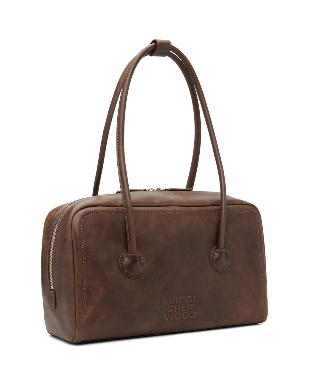 MARGE SHERWOOD Brown Soft Boston Bag