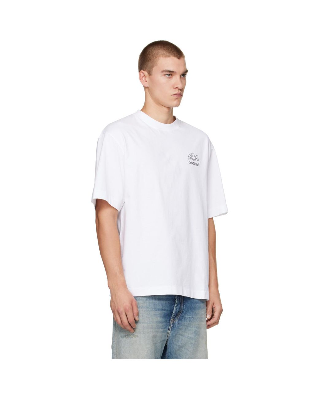 Off-White c/o Virgil Abloh White Offline Half Arrow Skate T-Shirt for men