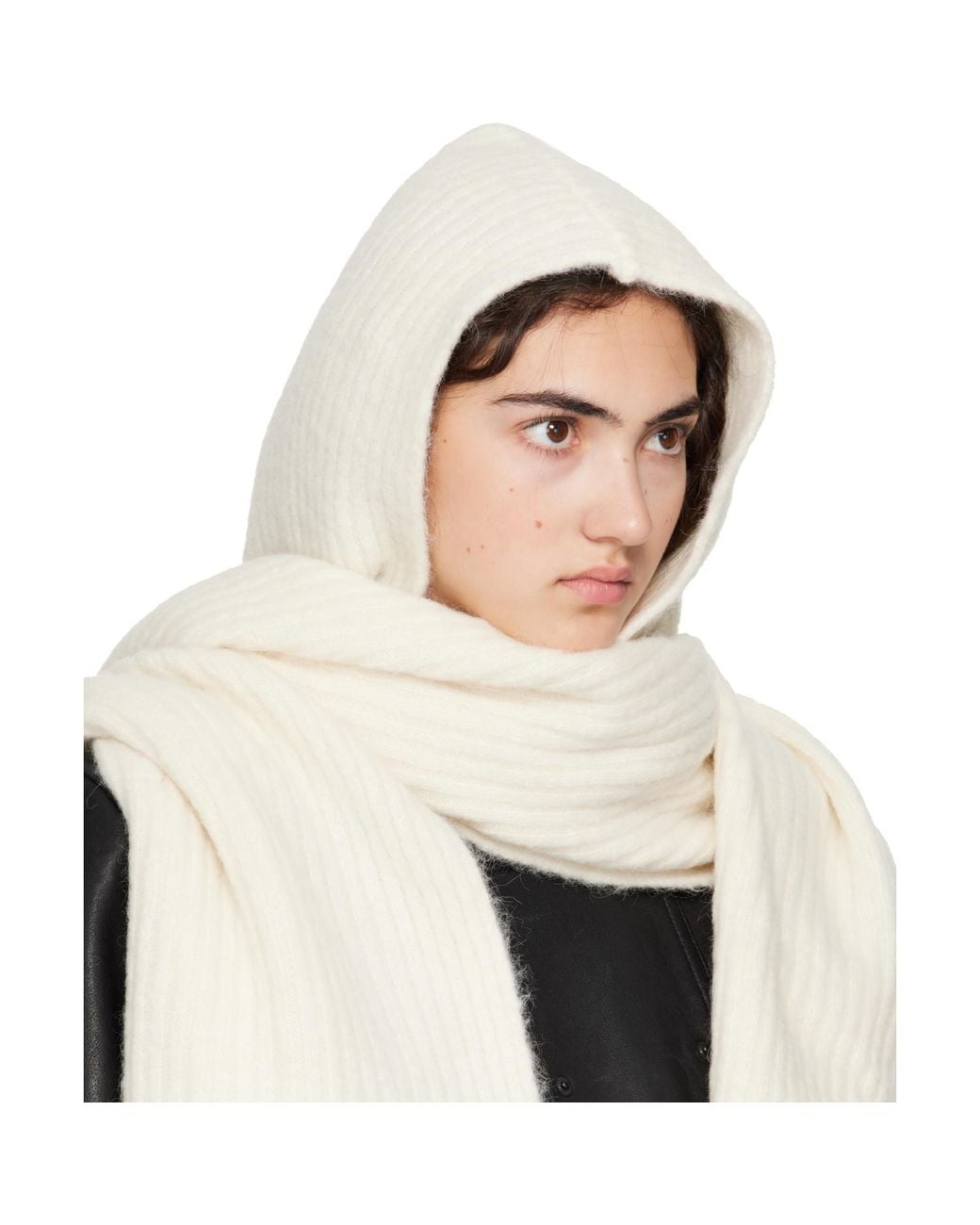 Givenchy Natural Off- Hooded Alpaca Scarf